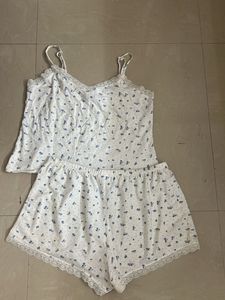 h&m lace nightsuit set(L)