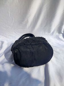 Sasha New York Black Beaded Fringe Wristlet Bag