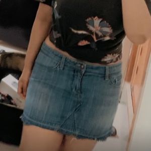 Denim Short/mini Skirt