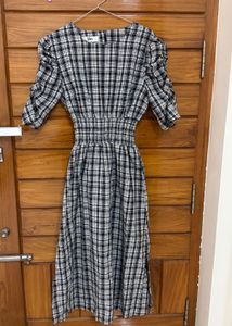 Checkered Midi Dress