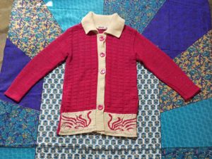 Stylish Pink Knit Cardigan