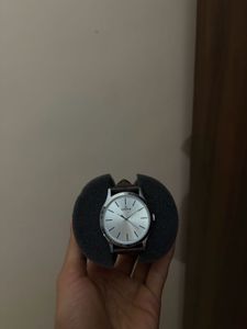 WROGN Analog Watch – Brown leather Strap