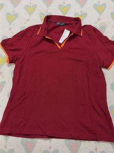 M&S Burgundy Polo T-Shirt