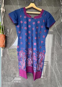 Ethnic Navy Blue N Purple Kurta Set