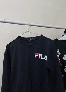 Fila Black Long Sleeve Top