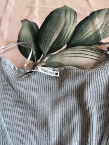 Zara Light Blue Button-Down top