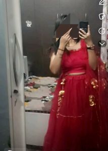 Red Net Lehenga Choli