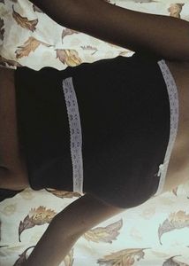 Black Lace Trim Shorts
