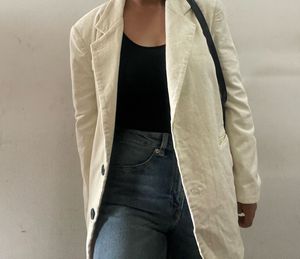 🌈 Cream Corduroy Blazer🩷