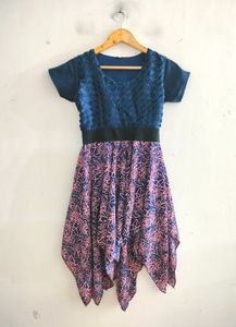 Navy Blue And Corel Dresses (Girl's)