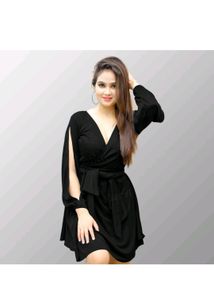 Black Wrap Dress For Women