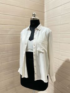 Oversized Imported Button-Down Shirt