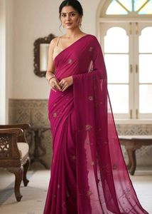 Elegant Magenta Saree