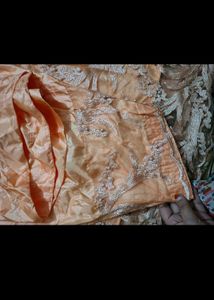 Beautiful Peach Color Ful Embrioded Pakistani Suit