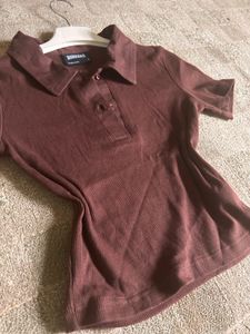 Bonkers Brown Polo Top