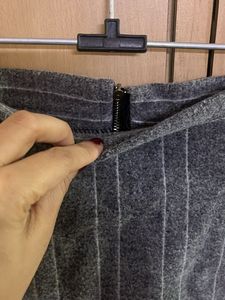 Stretch Acrylic Fabric Mini Skirt