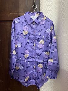 Floral Print Shirt Satin