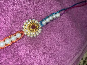 Pearl Kundan Rakhi