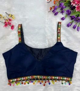 Embellished Navy Blouse|| Navratri Special Blouse