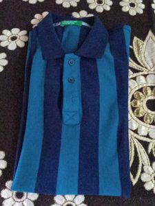 Striped Benetton Polo Shirt