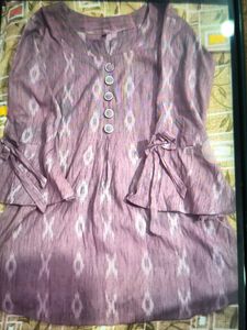 Mauve Tunic with Button Detail