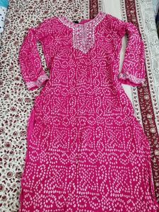 Pink Printed Kurta