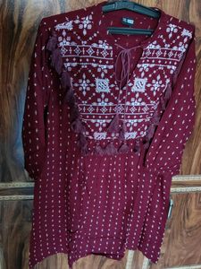Plus Size Maroon Dress