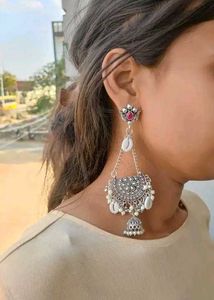 Stylish oxidised earrings for women | long earring