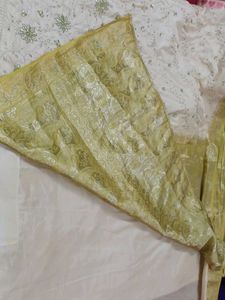 Elegant Floral Embroidered Saree