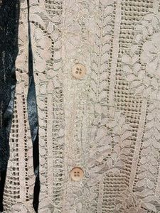 See-through Fashion Lace Shirt Top Partywear