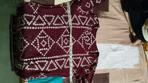 Skirt Kurti With Mask
