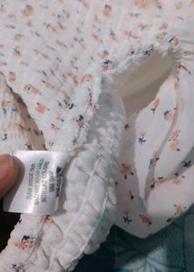 Floral Smocked Padded Crop Top