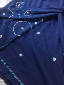 Blue Casual Georgette Saree