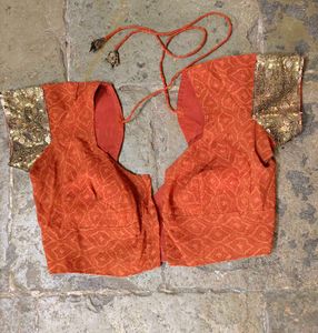 Elegant Orange Saree