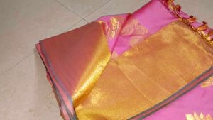 Pink &amp; Gold Saree