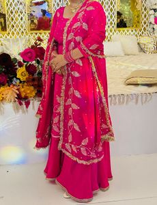 Elegant Pink Skirt Plazzo Kameez