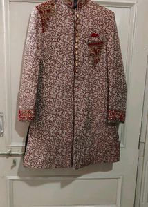 Khali+Maroon Sherwani