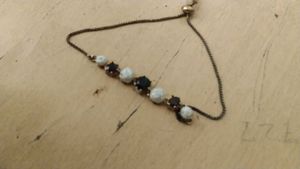 Elegant Black & White Beaded Bracelet