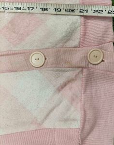 Imported Pink Plaid Cardigan