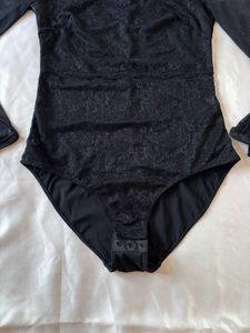 Mango Black Mesh Bodysuit