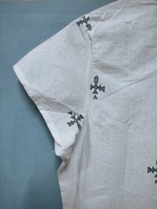 Printed White Women Kurta