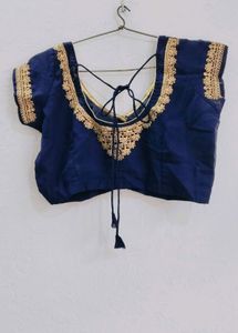 Elegant Blue Floral Saree