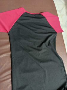 Cute Color Block T-Shirt Dress