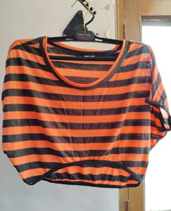 Neon Orange Crop Top