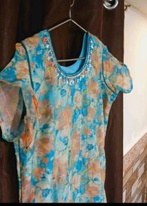 3d Floral Print Kurta