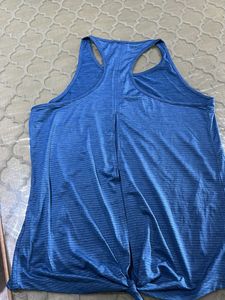 Asics Blue With White Lines Tank Top