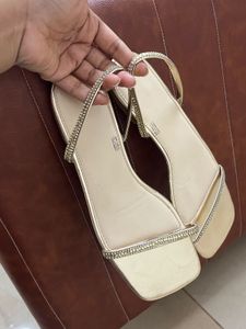 Sparkly Gold Strappy Sandals