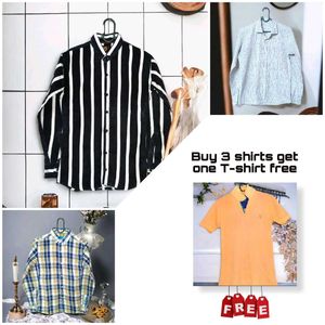 Buy 3 Get 1 Free | Full Sleeve Shirts