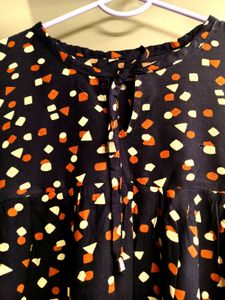 Navy blue rayon Kaftan Tunic