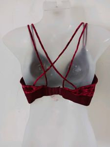 maroon Velvet Bralette